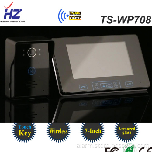 2.4GHz 7 inch Digital TFT color monitor home wireless video intercom